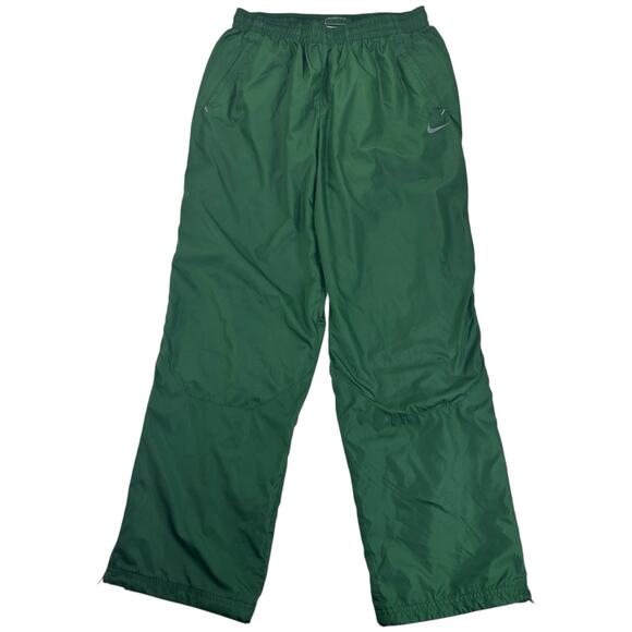 Nike Baggy Windbreaker Green Track Sweatpants Therma-Fit Men's XL y2k Pants - Picture 1 of 10